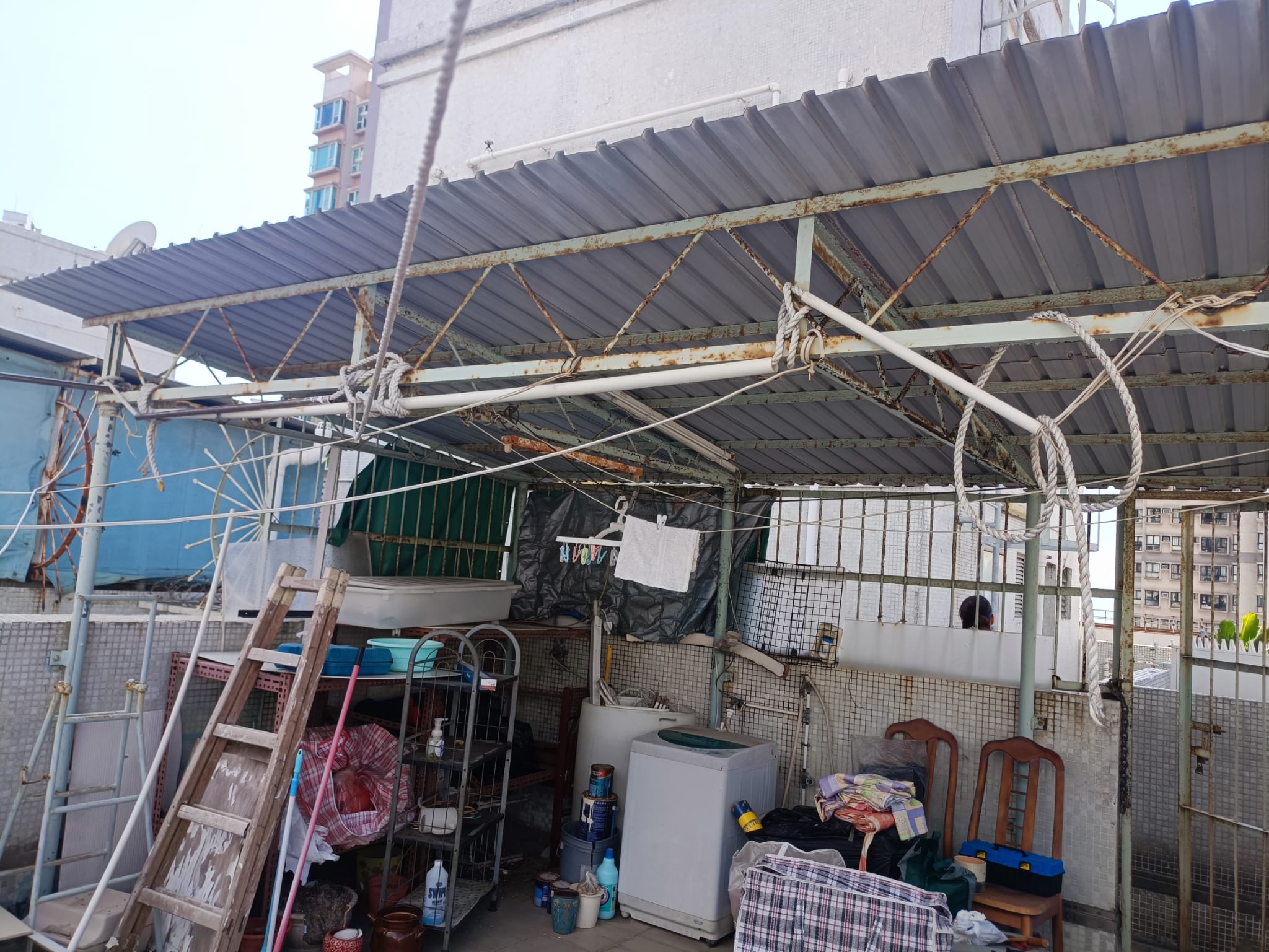 天台僭建簷篷－命令及僭建處理工程紀錄相片